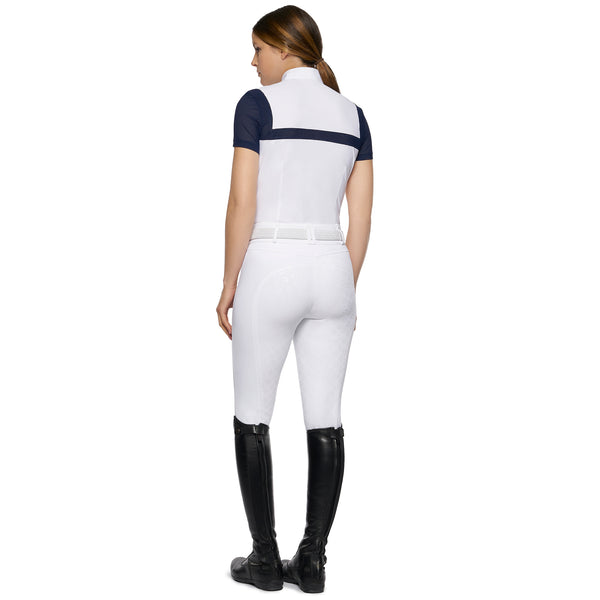 Cavalleria Toscana Short-sleeved shirt with perforated insert