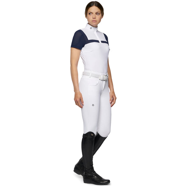 Cavalleria Toscana Short-sleeved shirt with perforated insert