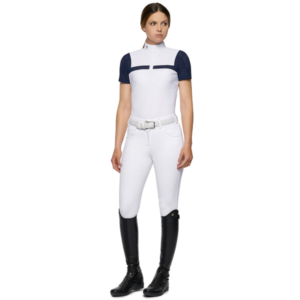 Cavalleria Toscana Short-sleeved shirt with perforated insert