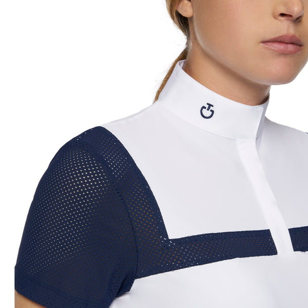 Cavalleria Toscana Short-sleeved shirt with perforated insert