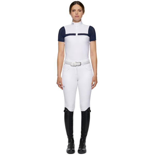 Cavalleria Toscana Short-sleeved shirt with perforated insert