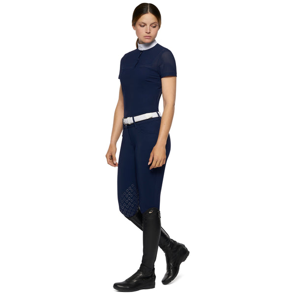 Cavalleria Toscana Short-sleeved shirt with perforated insert