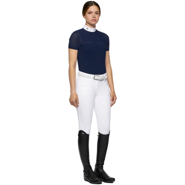 Cavalleria Toscana Short-sleeved shirt with perforated insert