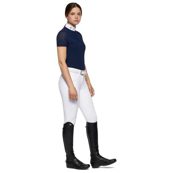 Cavalleria Toscana Short-sleeved shirt with perforated insert