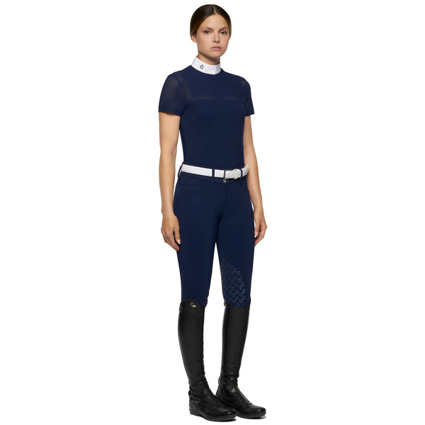 Cavalleria Toscana Short-sleeved shirt with perforated insert