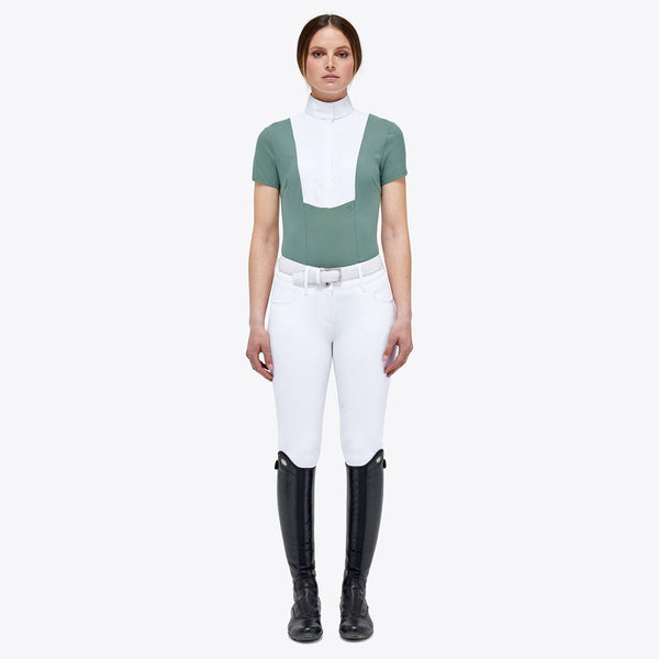 Cavalleria Toscana women's Green Hunter Short Sleeve Shirt