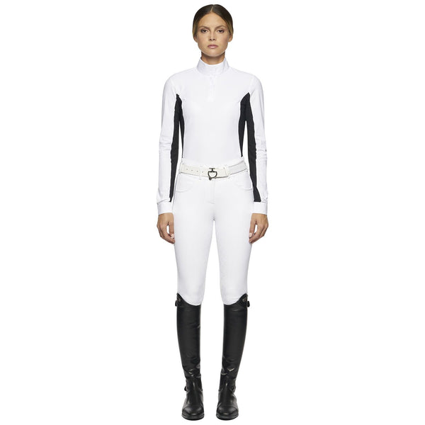 Cavalleria Toscana women's long sleeve competition show shirt with perforated inserts