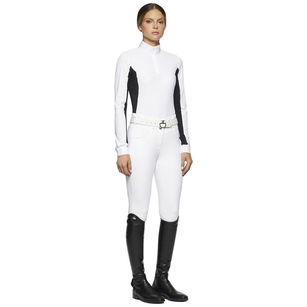 Cavalleria Toscana women's long sleeve competition show shirt with perforated inserts