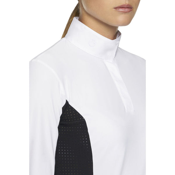Cavalleria Toscana women's long sleeve competition show shirt with perforated inserts
