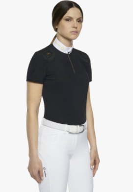 Cavalleria Toscana women's R-Evo epaulet short sleeve competition polo