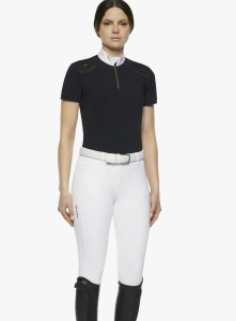 Cavalleria Toscana women's R-Evo epaulet short sleeve competition polo