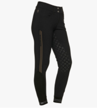Cavalleria Toscana Women's full seat contrast stripe four-way stretch performance breeches