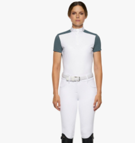 Cavalleria Toscana women's competition show shirt with micro sequins.