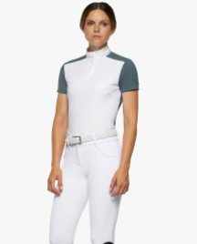 Cavalleria Toscana women's competition show shirt with micro sequins.