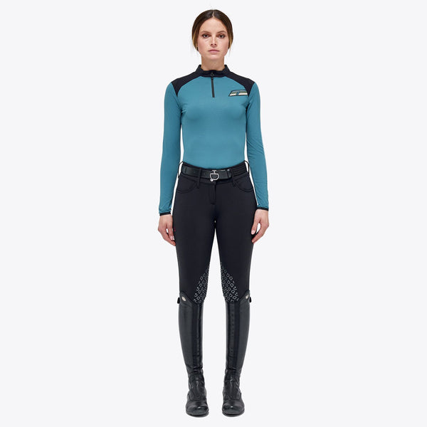 Cavalleria Toscana women's lightweight performance pique L/S training polo