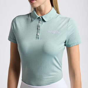 CT women's jersey s/s training polo with tufted logo