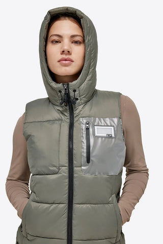 CT Nylon women's RG Quilted Hooded Puffer Vest