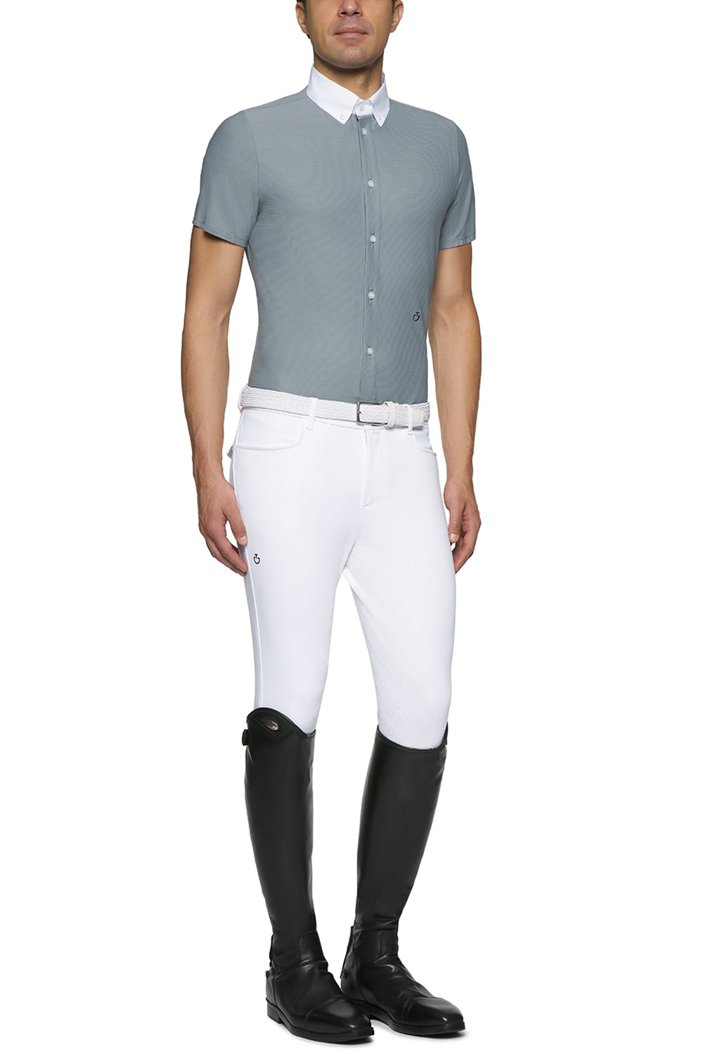 Cavalleria Toscana Men's button-down short-sleeved shirt