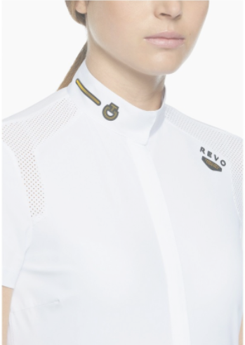 Cavalleria Toscana R-Evo perforated epaulet short sleeve competition shirt